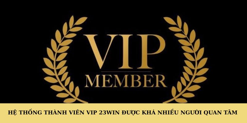Hệ thống thành viên VIP 23WIN được khá nhiều người quan tâm